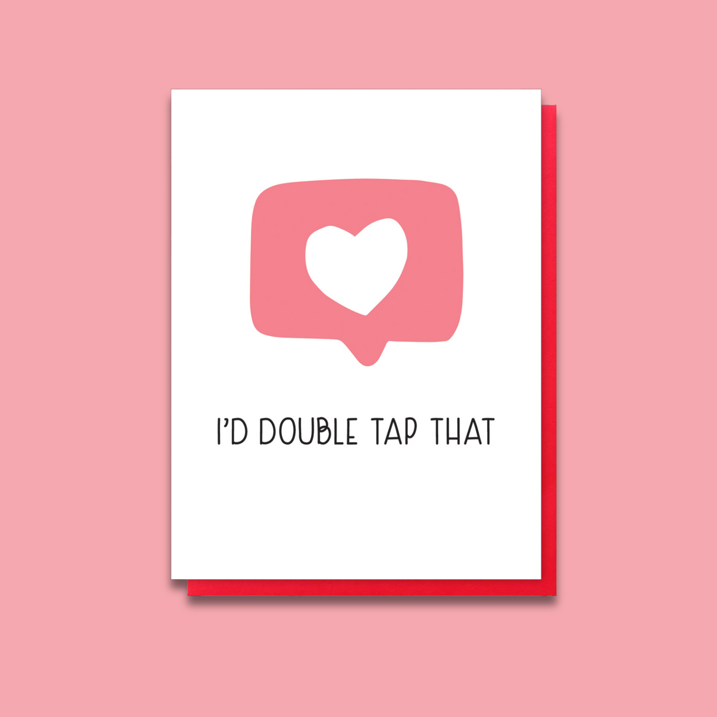 NEW! I'd Double Tap That Letterpress Card | I Like You | Valentine's Day | Situationship