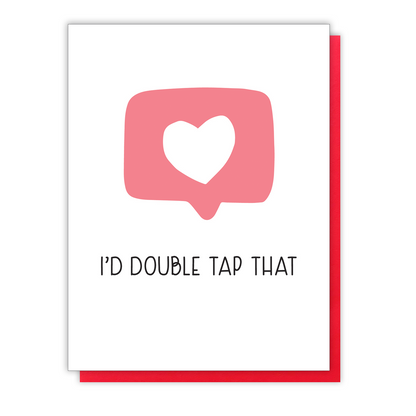 NEW! I'd Double Tap That Letterpress Card | I Like You | Valentine's Day | Situationship