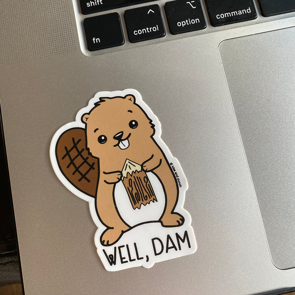 NEW! 3 Inch Funny Well Dam Beaver Diecut Vinyl Sticker | Kiss And Punc ...