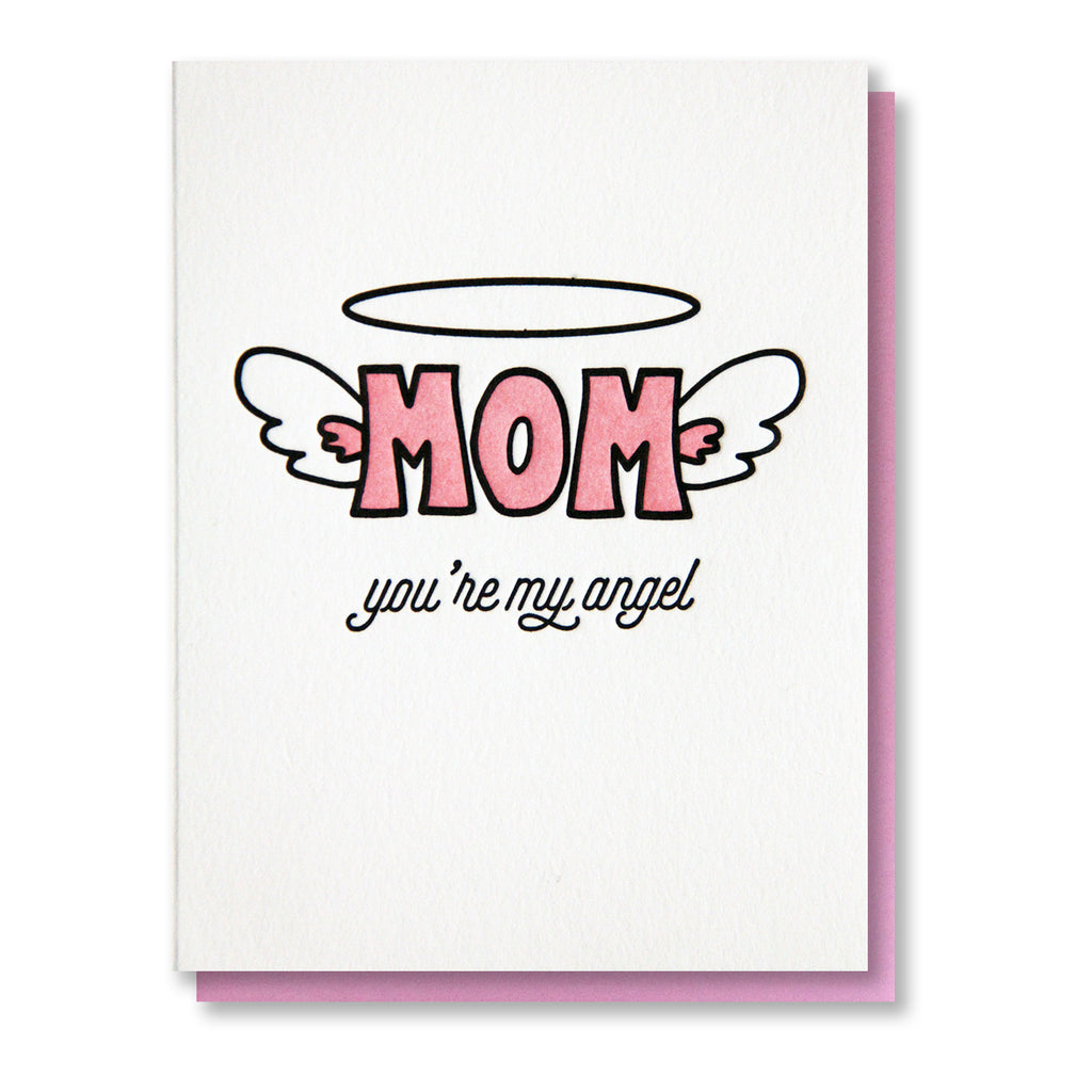 Angel Mom | You're My Angel | Mother's Day Letterpress Card